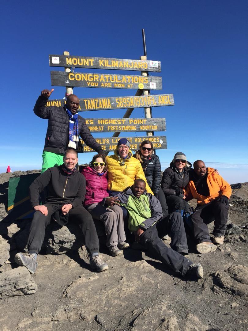 Family enjoying their Kilimanjaro adventure